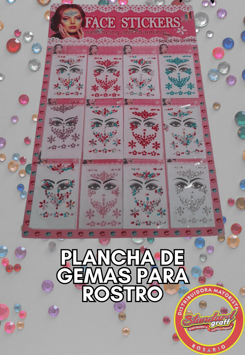 Blister x 12 gemas para rostro