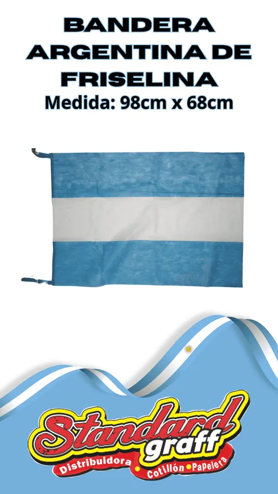 Bandera de Argentina friselina 95x68cm x1