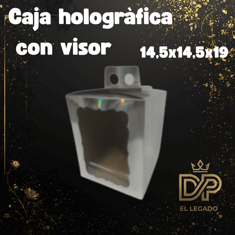 Caja Hologràfica con visor 14,5x14,5x19 - x5