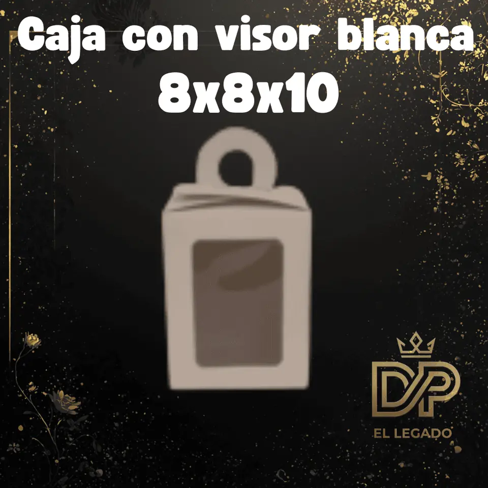 Caja con visor 8x8x10 Blanca - x5