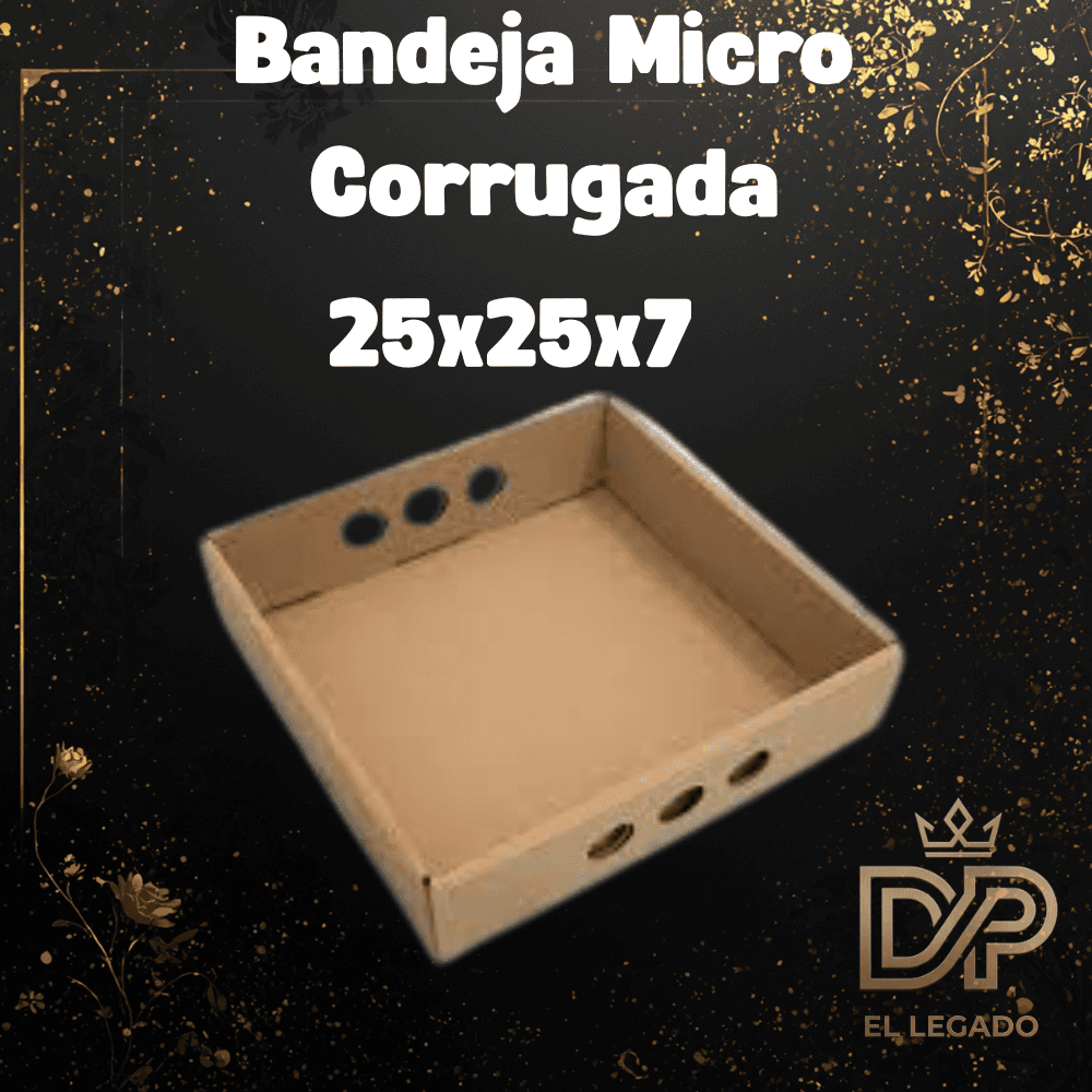 Bandeja micro corrugada 25x25x7 - x5