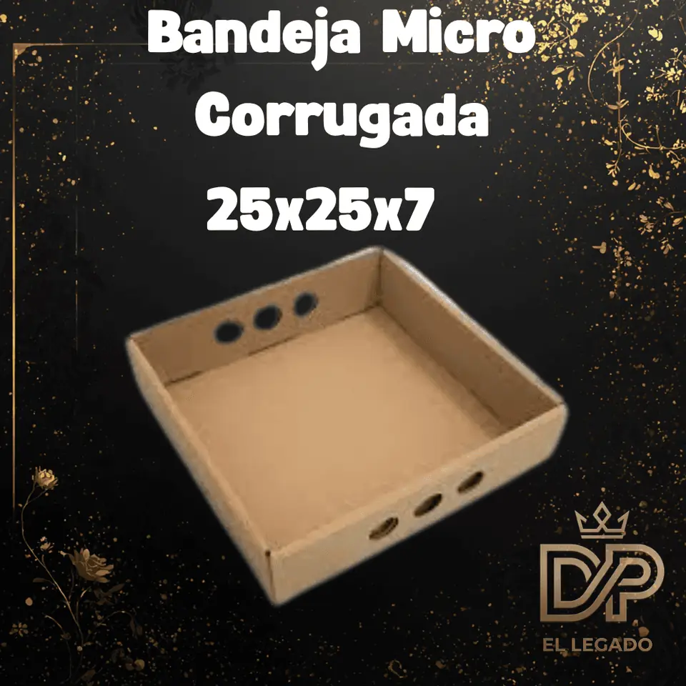 Bandeja micro corrugada 25x25x7 - x5