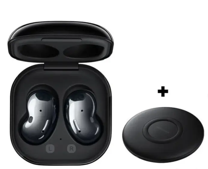 GALAXY BUDS LIVE NEGRO + CARGADOR INALÁMBRICO – SAMSUNG (SM-R180NZK)