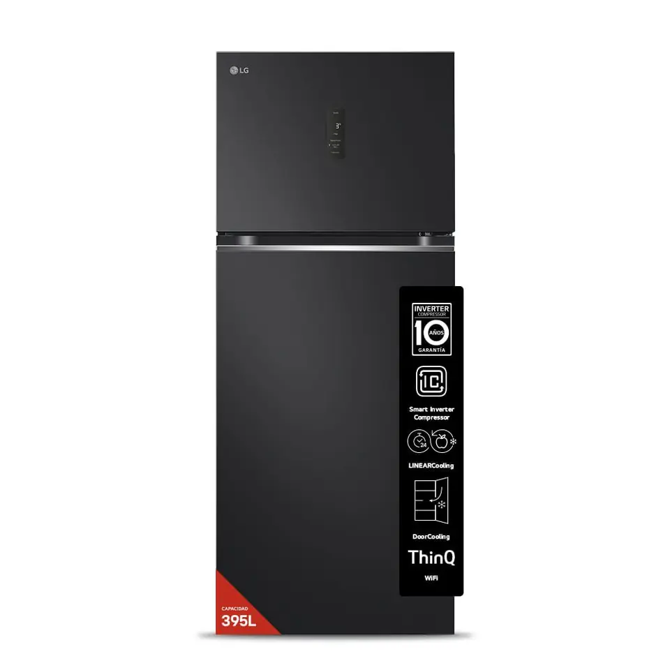 HELADERA LG VT40MPM 395LTS INVERTER NEGRO PRIMERA