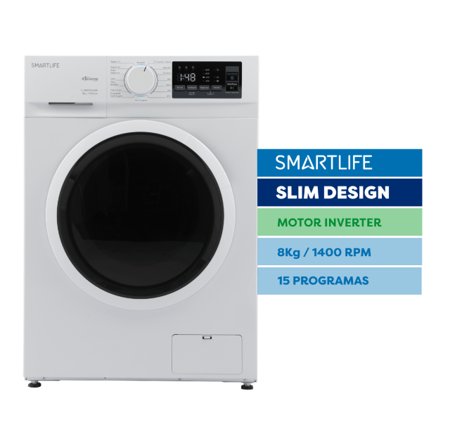 Lavarropas Automático SL-WMI081400W Inverter 8Kg Blanco OUTLET