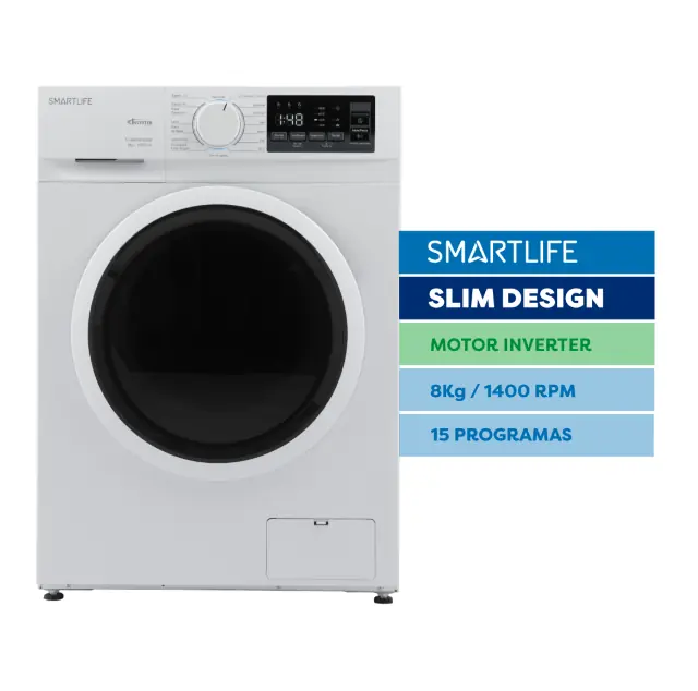Lavarropas Automático SL-WMI081400W Inverter 8Kg Blanco OUTLET