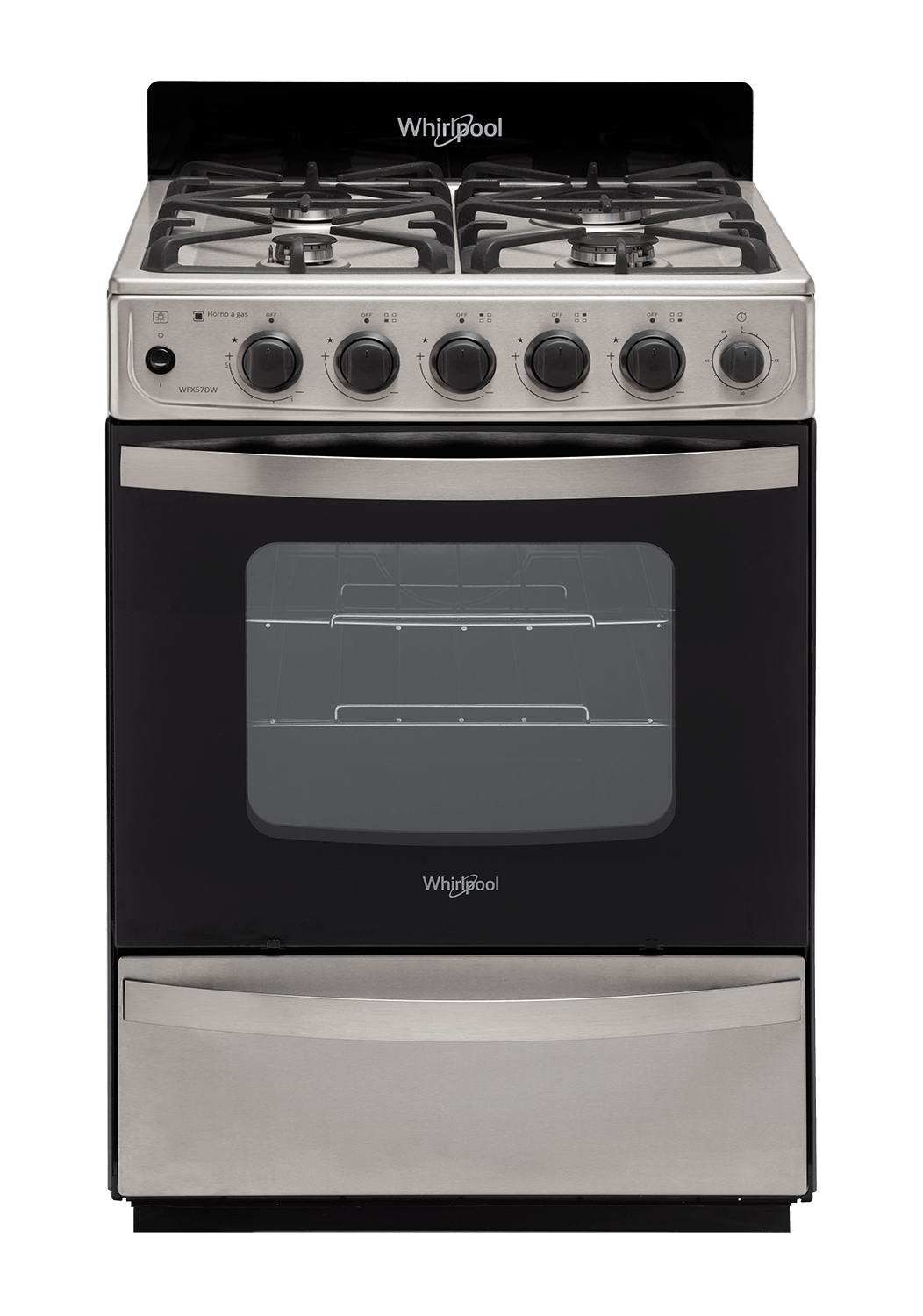 COCINA Whirlpool WFX57DID Gas – 4 – Inox PRIMERA