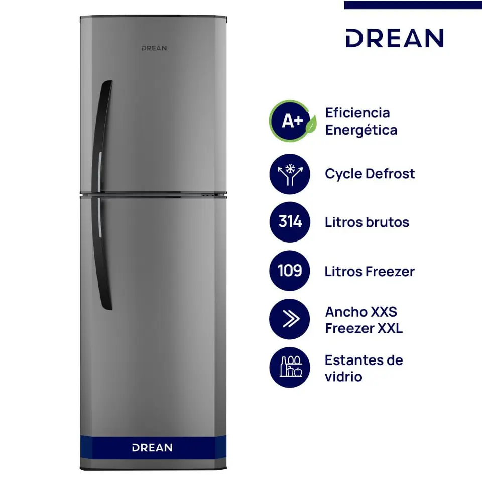 ¡GRAN BARATA! Heladera con freezer Cíclica 314 L Gris Drean - HDR320F50E OUTLET PREMIUM