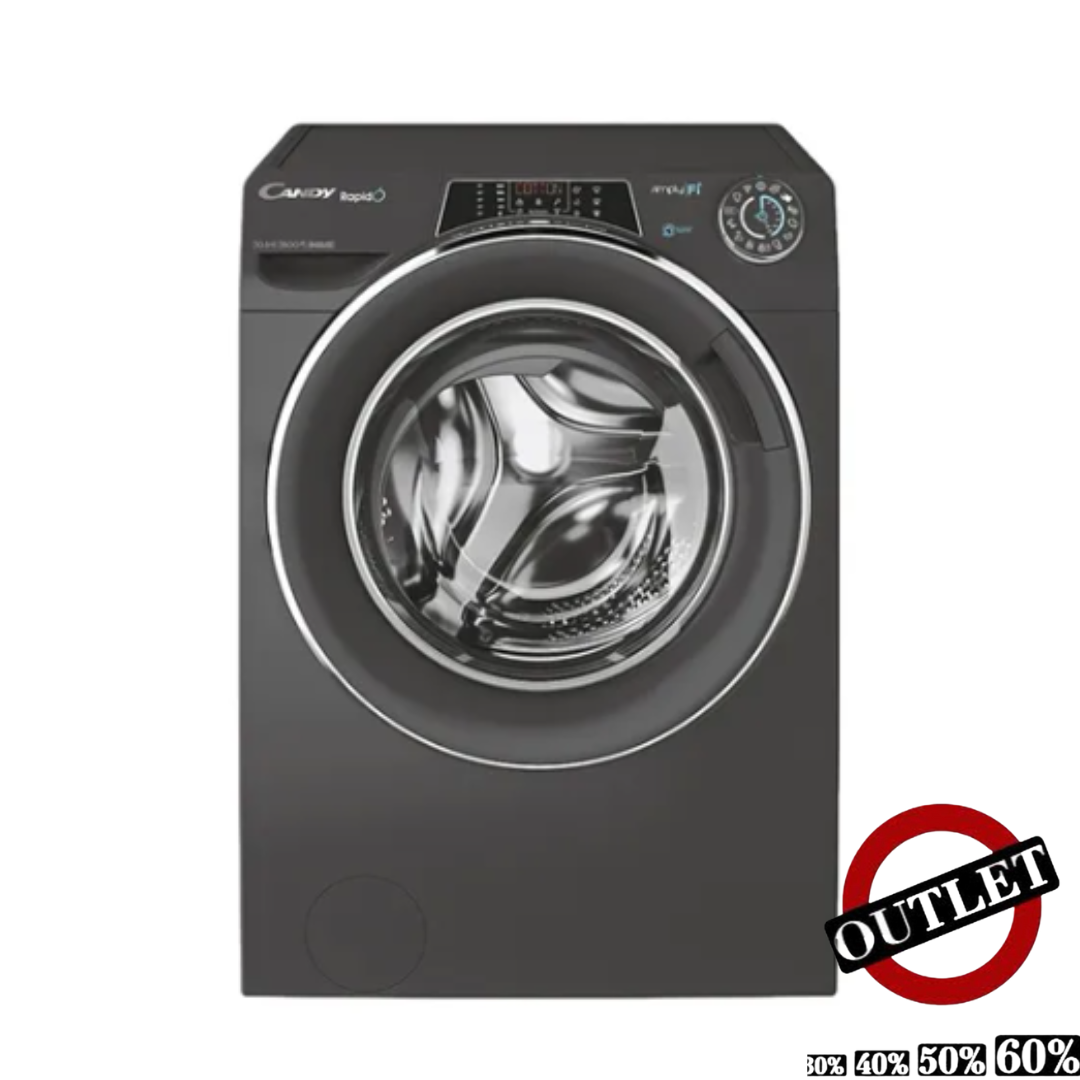 Lavarropas automático Candy RapidÓ RO151056DWHCR-12 inverter anthracite 10.5kg 220 V OUTLET