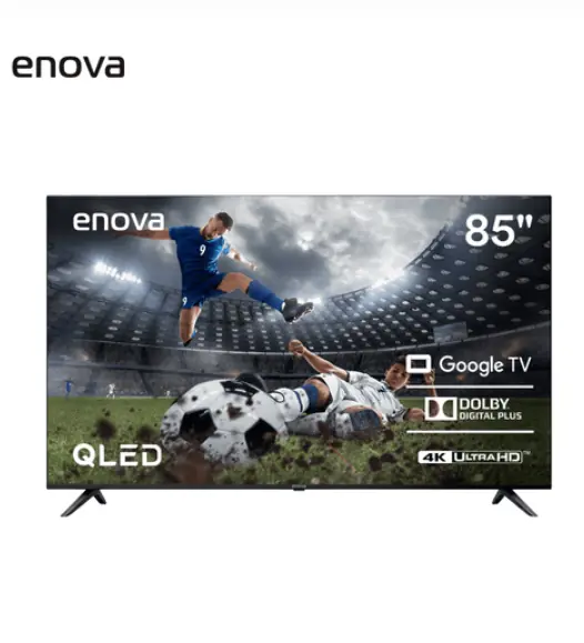 Smart TV enova 85" QLED 4K UHD Frameless Google TV