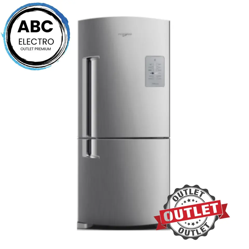 HELADERA NO FROST WHIRLPOOL WRE80 INOX CON FREEZER 580L 220V OUTLET