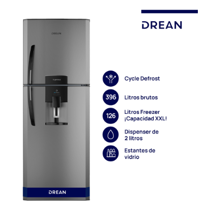 ¡Gran Barata! Heladera con freezer Cíclica 396 L Gris Drean - HDR400F41E outlet