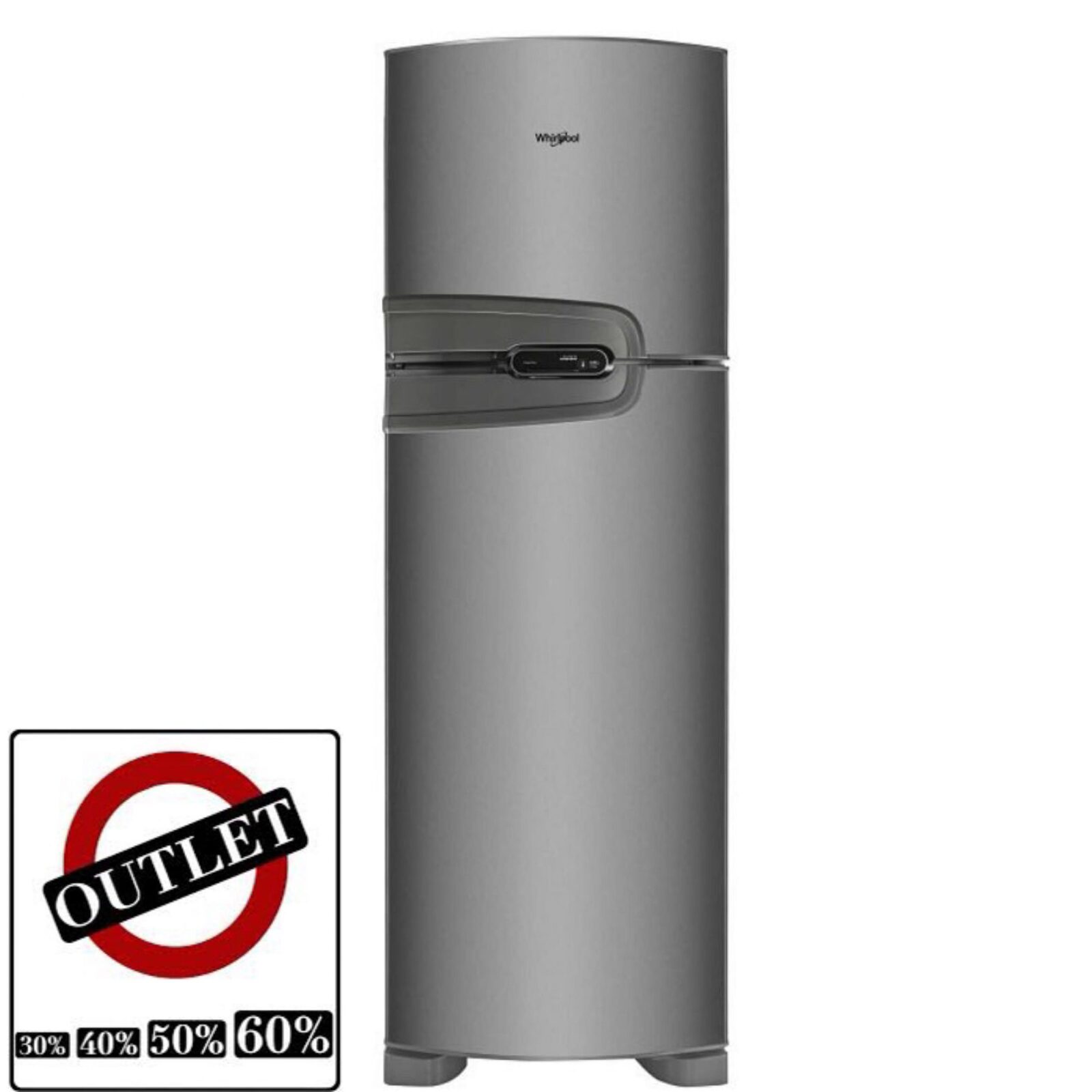 Heladera Whirlpool WRM38HK- Acero inoxidable. 320 litros. No frost.