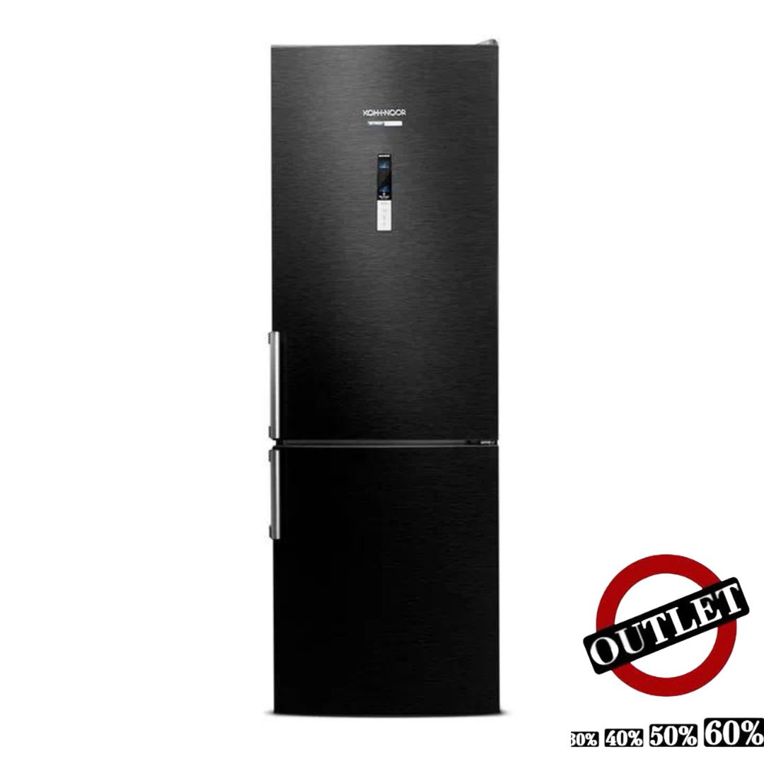 Heladera Kohinoor Nf Duo Cooling Combi Black STEEL OUTLET