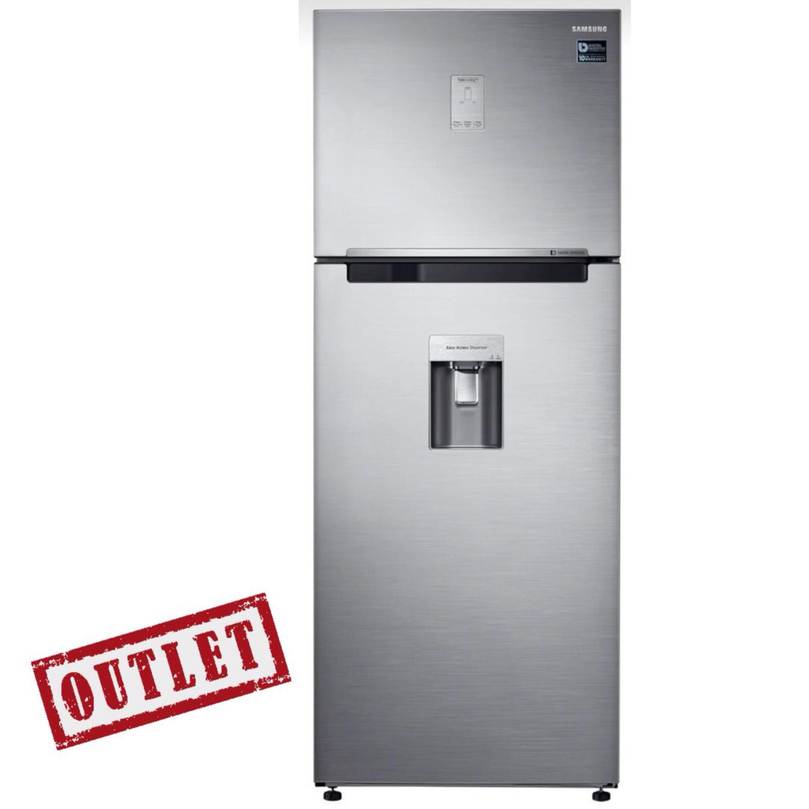 HELADERA SAMSUNG RT46 ACERO OUTLET