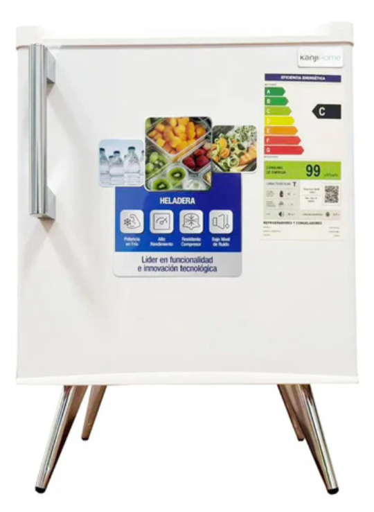 Heladera Frigobar Kanjihome 50l Retro Blanco Kjh-50vin-w