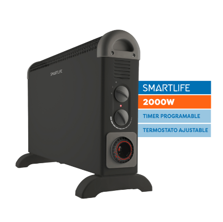 ¡¡OFERTA LANZAMIENTO!! Convector de aire Smartlife 2000W Timer SL-COV2000TBPN
