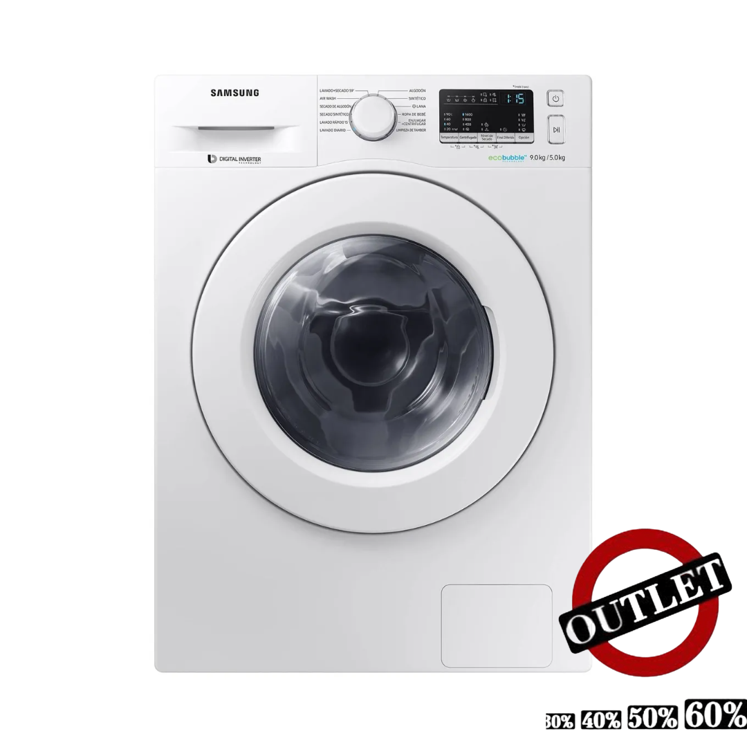 Lavasecarropas automático Samsung WD90M4453 inverter blanco 9kg 220 V - 240 V OUTLET