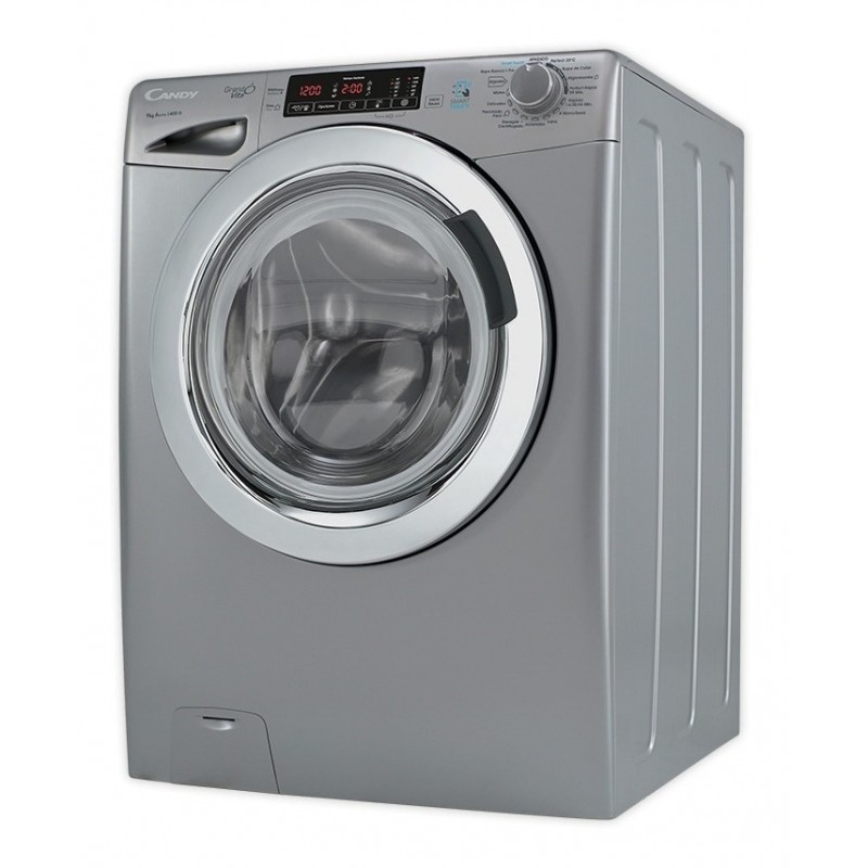 Lavarropas Candy WIFI 1400 rpm 9KG acero plata