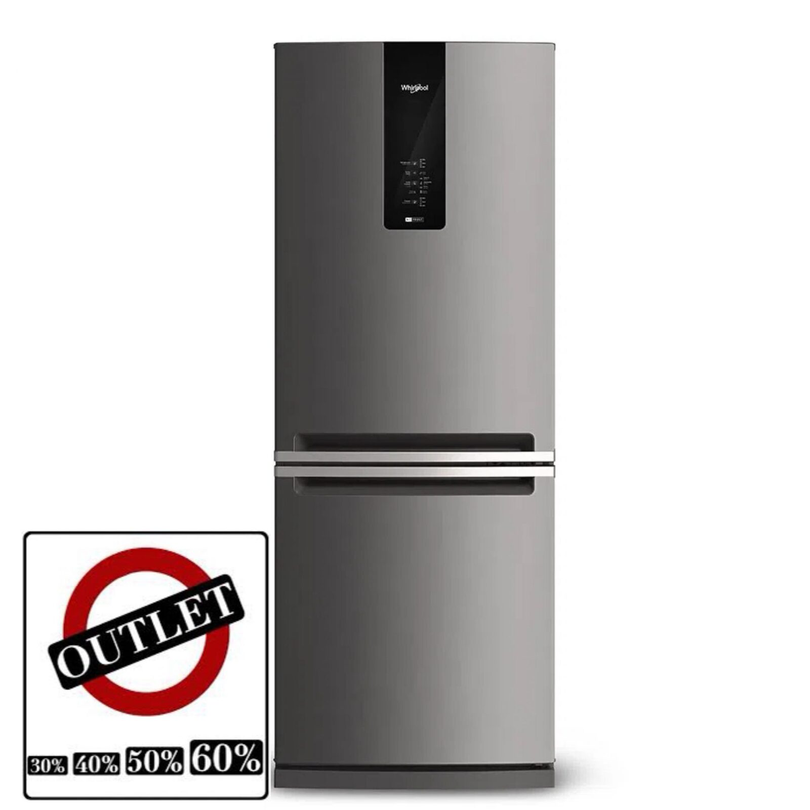 Heladera Whirlpool No Frost 443 Lts - WRE57K2 ACERO
