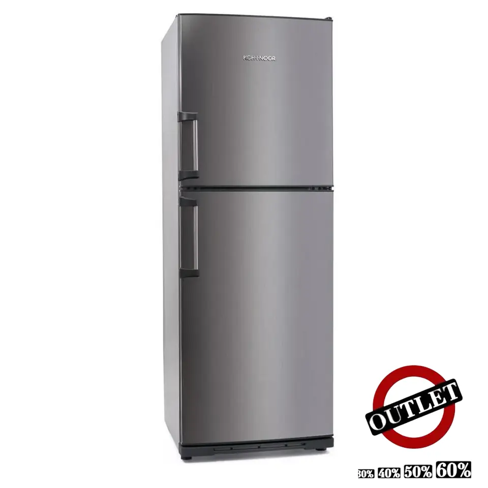 Heladera Koh-i-noor KFA-3494/7 acero con freezer 300L 220V OUTLET