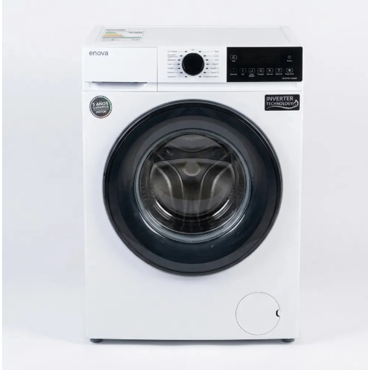 Lavarropas Enova Inverter Carga Frontal 8 Kg 1200 Rpm Blanco Blanco