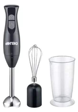 Licuadora De Mano Delhi dl-350 Mixer 350w Batidor Vaso 700ml Minipimer Color NEGRO - BLANCO