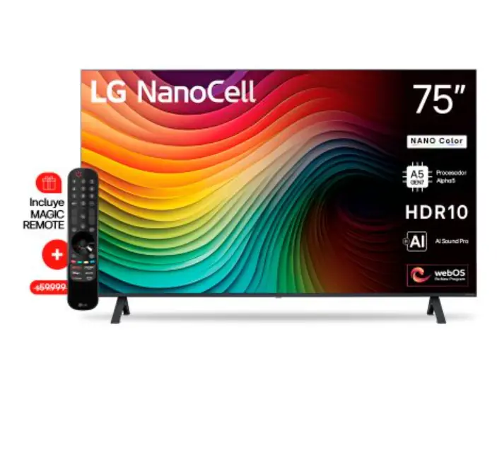 TV NanoCell AI 86" │ UHD 4K │Procesador Alpha 8 con Inteligencia Artificial │ 86NANO80TSA
