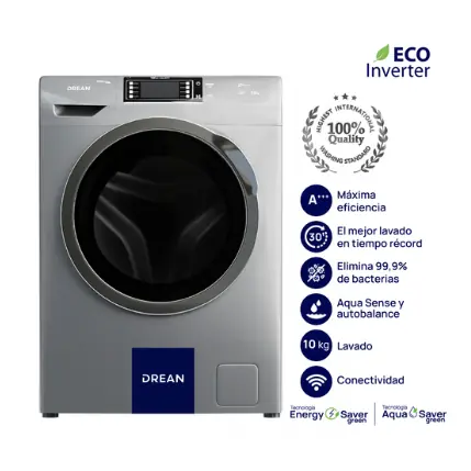 ¡Gran Barata! Lavarropas Carga Frontal Ecoinverter WiFi 10 Kg Gris Drean - LFDR1012TG0 outlet