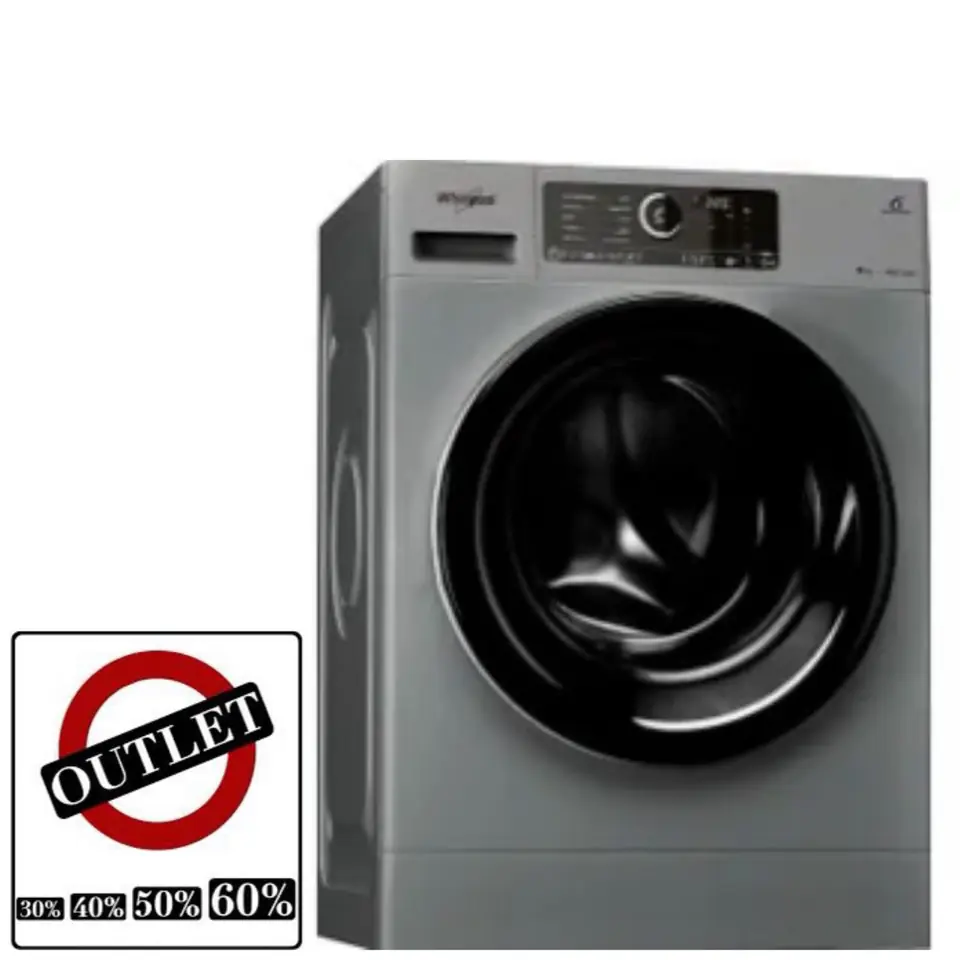 Lavarropas Whirlpool inverter (Wlcf90sb) 9kg 1400 Rpm Silver