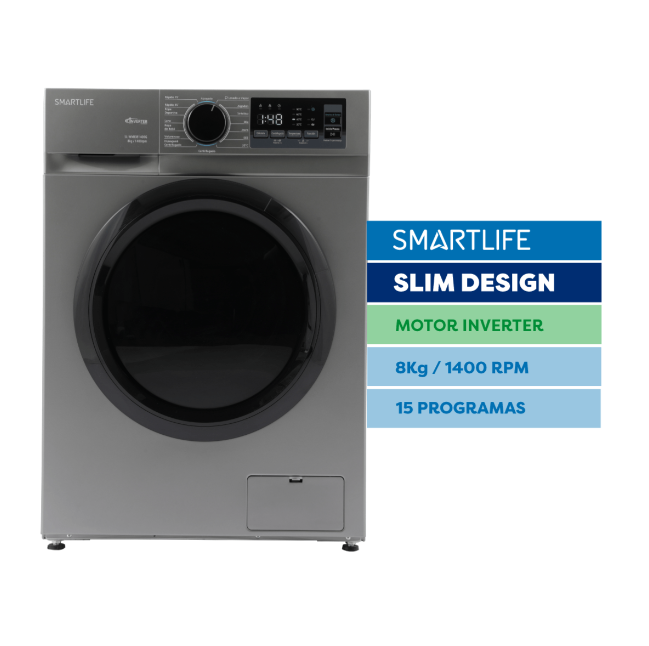 Lavarropas Automático SL-WMI081400G Inverter 8kg Gris OUTLET