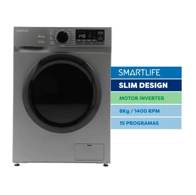 Lavarropas Automático SL-WMI081400G Inverter 8kg Gris OUTLET