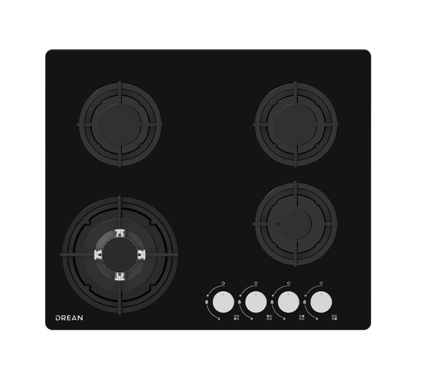 Anafe a Gas 60 cm Negro Drean - AGDR60CNV