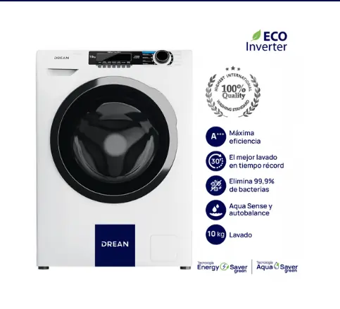 ¡Gran Barata! Lavarropas Carga Frontal Ecoinverter 10 Kg Blanco Drean - LFDR1012SB0 outlet