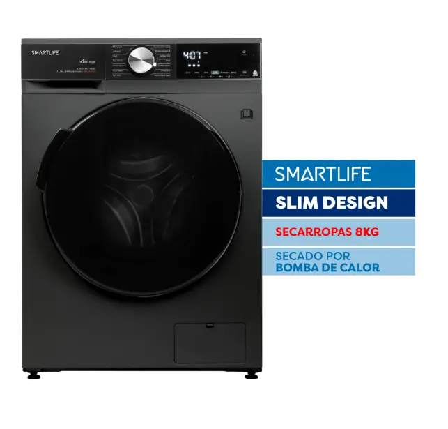 Secarropas por bomba de calor Smartlife SL-DYHP08G 8Kg Gris OUTLET