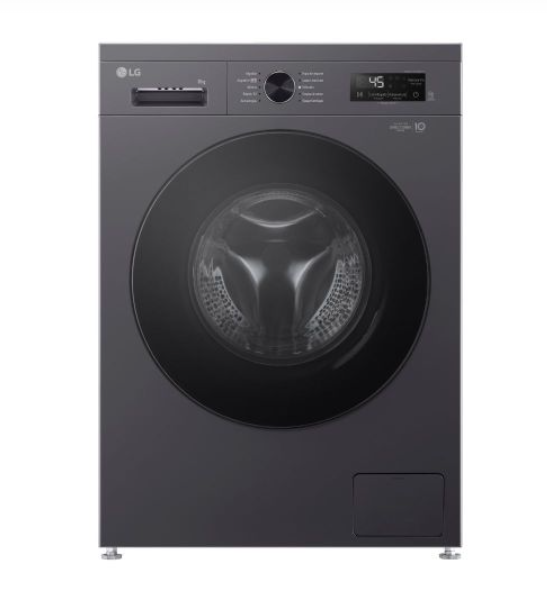 Lavarropas LG Carga Frontal 8kg WM80MVFS6 Black