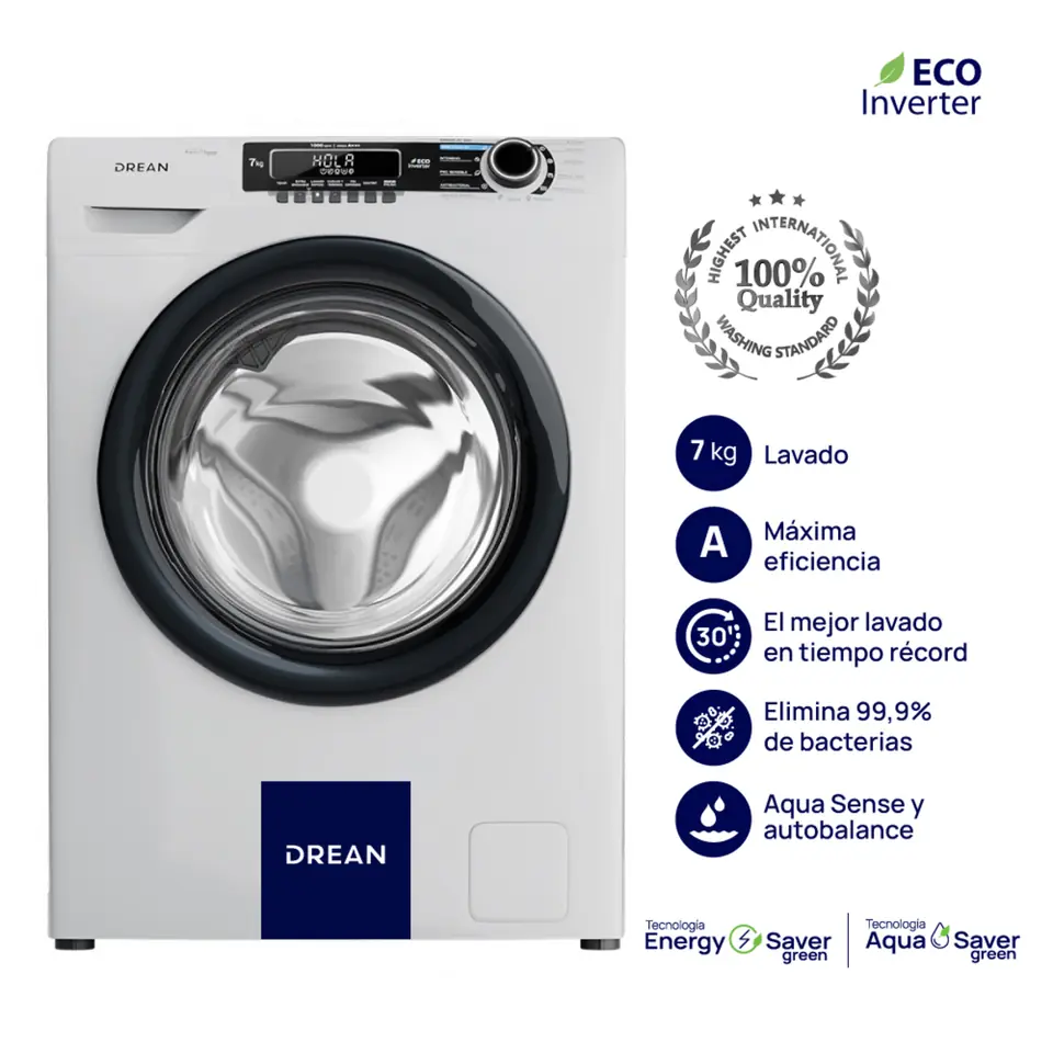 ¡Gran Barata! Lavarropas Drean 7Kg 1000RPM LCFDR0710SB0 Blanco outlet