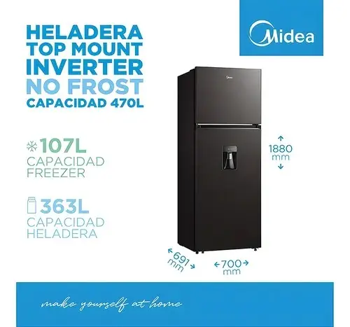 HELADERA MIDEA TM NF BLACK MDRT645MTE28ADW - PRIMERA