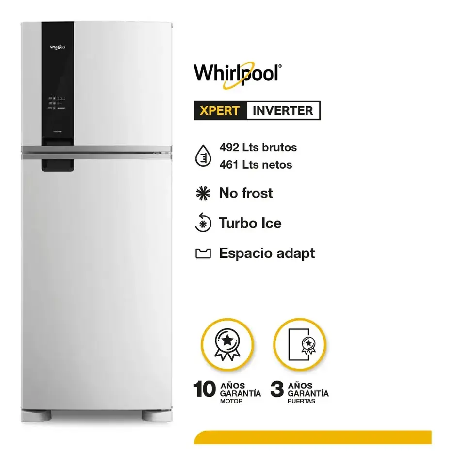 HELADERA WHIRLPOOL WRM56CB BLANCA OUTLET PREMIUM