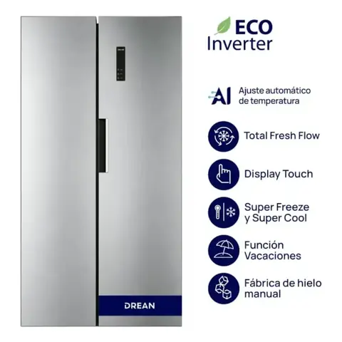 Heladera Side by Side DREAN 472 Lts Inv - DSP472LKRSS0