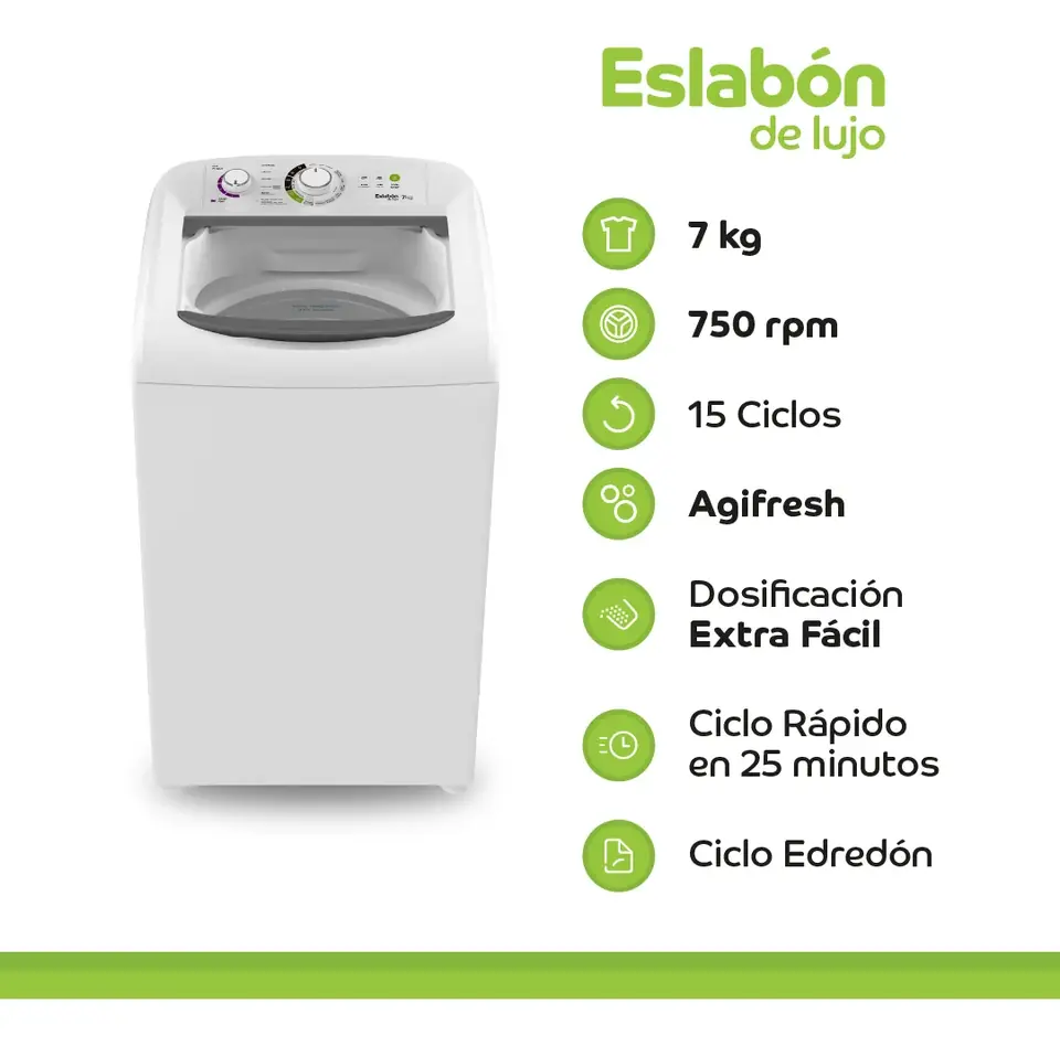 ¡GRAN BARATA! LAVARROPAS ESLABÓN DE LUJO 7KG - OUTLET PREMIUM