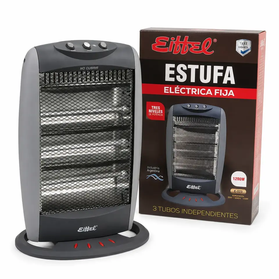 Estufa EIFFEL Fija 3 Velas 600/1200 W - E-523