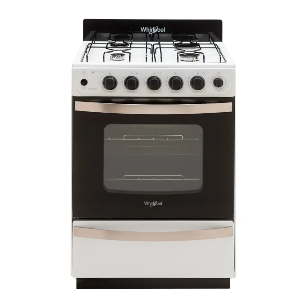COCINA WHIRLPOOL 4 QUEMADORES WFB57DWDNA  REJILLA ALAMBRE -OUTLET PREMIUM