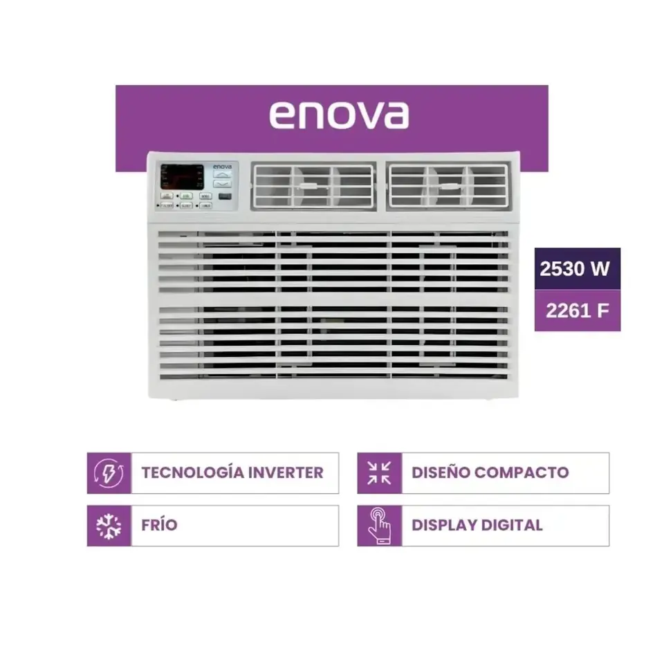 Aire Acondicionado ENOVA ventana solo frío 2530W INV - AEV09IF10