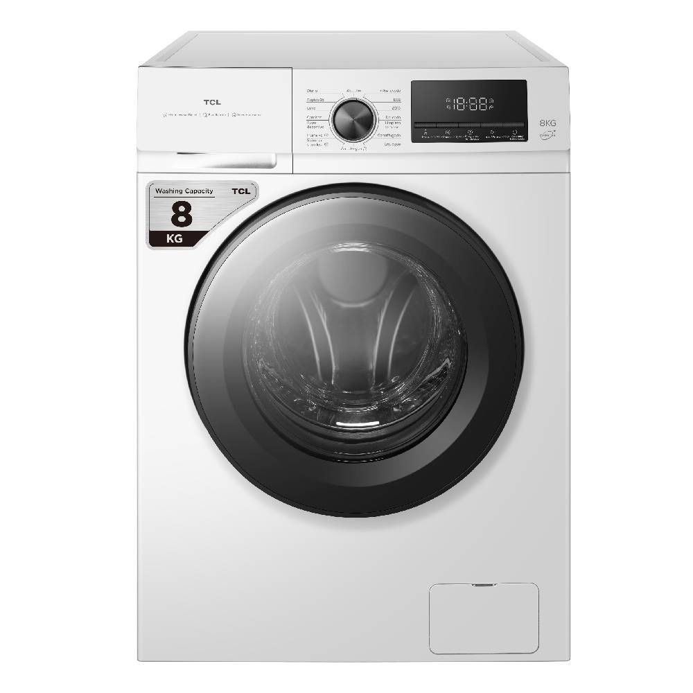 Lavarropas TCL Carga Frontal 8kg 1400rpm Inverter Blanco - P108AFLW