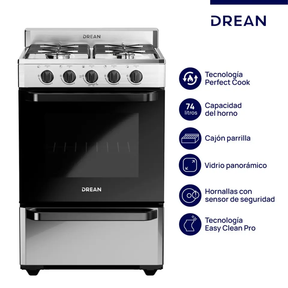 Cocina DREAN Multigas 56 cm Inoxidable Drean - CD5602AI0