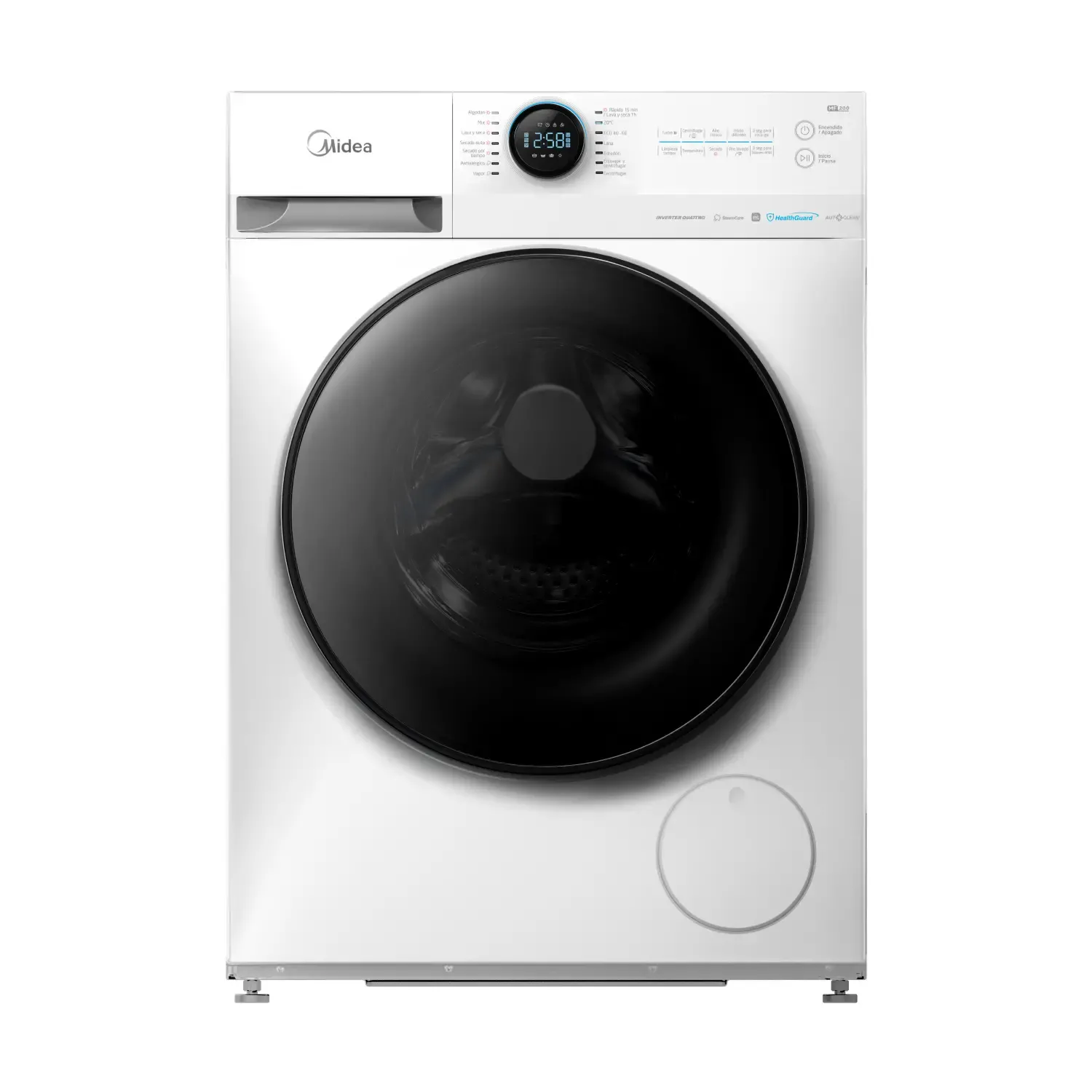 Lavarropas MIDEA Lunar Inverter 8 Kg blanco Wifi - MF200W80WB/W-A1