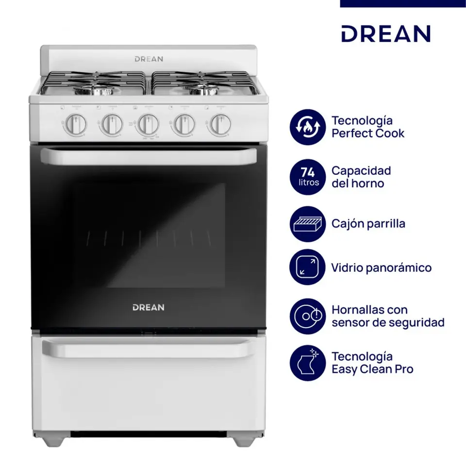 Cocina DREAN Multigas 56 cm Blanca Drean - CD5602AB0