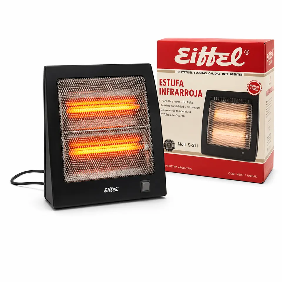 Estufa EIFELL Fija 2 Velas 400/800 W - E-511