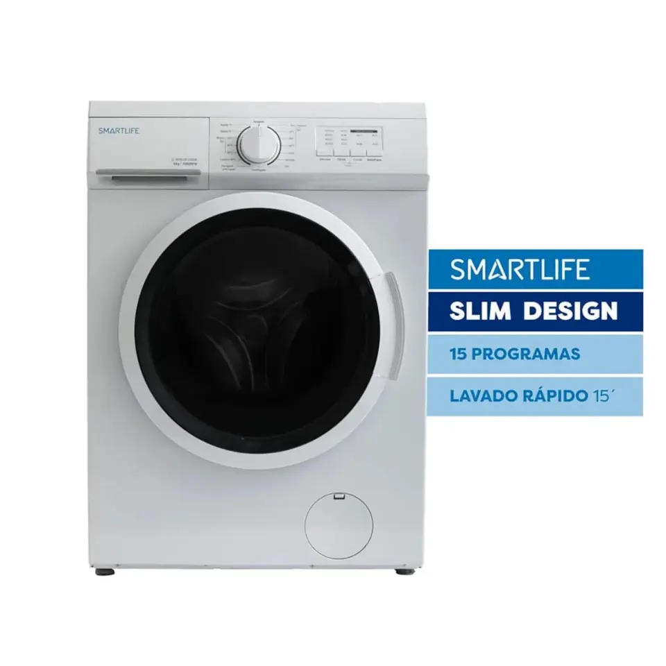 Lavarropas SMARTLIFE 6kg Blanco Slim Design 1000 Rpm - SL-WMU061000W